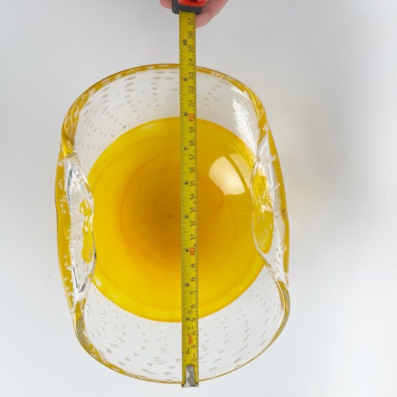 Vintage Murano Large Glass Art Dish Bowl Handmade Hand Blown Gift Present Rare - Picture 7 of 8